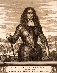 Portrait of Charles II of England 1630-1685 From: Schauplatz des Krieges, 1675