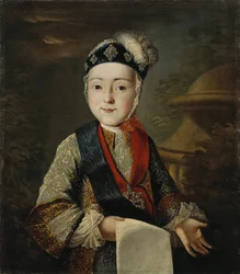 Portrait of Grand Duke Pavel Petrovich 1754-1801 as Child, Mid 18th Century