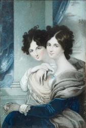 Portrait of Sisters Princesses Anna Petrovna 1777-1805 and Ekaterina Petrovna 1783-1830 Lopukhin