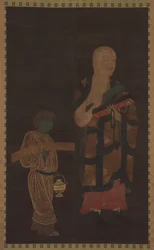 Portrait of Xuanzang Genjo with Attendant