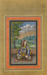 Portrait of a Persian Lady, Folio from the Davis Album, ca. 1736-37
