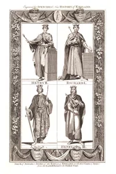 Portraits and Dresses of The Kings of England with coats of Arms, 1784