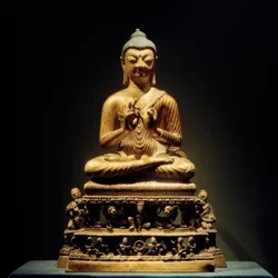 Preaching Buddha / Sculpture, 8th Century