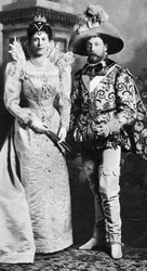 Prince George and Mary of Teck in Fancy Dress, Devonshire House Ball