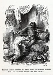 Prince Henry Offers His Life When His Father Doubts His Loyalty Upon Returning the Crown