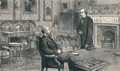 Prince of Wales visiting Lord Beaconsfield at Hughenden Manor, 1896