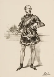 Print of William 2nd Earl of Craven in Costume Worn at Eglinton Tournament