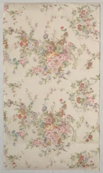 Printed Silk with Flower Design