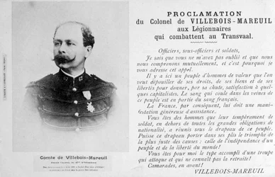Proclamation by Colonel Villebois-Mareuil