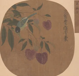 Purple Lichees and Bird
