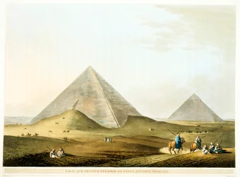 Pyramids at Giza, Egypt, 4th Dynasty, Old Kingdom, 26th Century BC