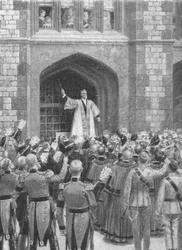 Queen Victoria Serenaded at Windsor on the Morning of Her Eightieth Birthday