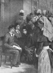 Queen Victoria conferring the Victoria Cross on heroes of Dargai...May 14, 1898, 1901