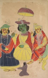 Rama and Sita Enthroned with Lakshmana and Hanuman Attending