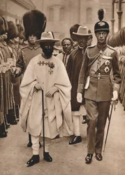 Ras Tafari, Prince Regent of Ethiopia Emperor Haile Selassie with the Duke of York, 1924