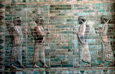 Relief showing archers of the Persian Royal Guard, Palace of Darius I, Susa