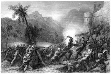 Repelling a Sortie Before Delhi, 1857, c1860