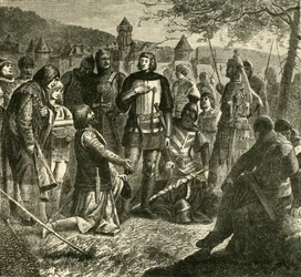 Rodolph of Hapsburg Receiving News of His Election as Sovereign of Germany 1273, 1890