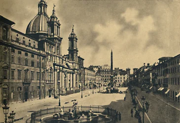 Rome - Circus Agonalis - Church of St. Agnes - Fountains by Bernini