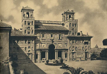 Interior façade of the French National Academy of Fine Arts, formerly Villa Medici, 1910