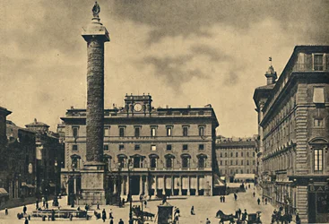 Rome - Square and Column of Marcus Aurelius, 1910