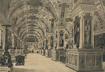 Roma - Vatican - Reading room of the Library, 1910