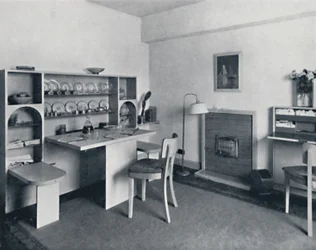 Rowley Gallery of Decorative Art Ltd - Combined dining-living-room open, 1939