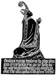 Rubbing of a medieval engraved brass