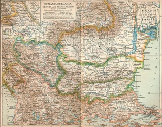 Romania, Bulgaria, Serbia and Montenegro, c1906, 1907