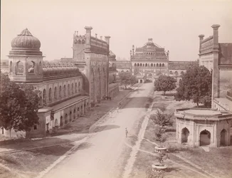 Rumi Darwaza and gateway of the Bara Imambara left with 
