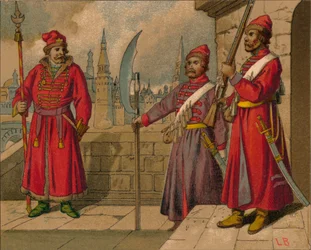 Russian Strelitzi and Turkish Guards of the 17th Century - Officer, Privates