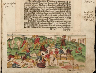 Russian Atrocities in Livonia in 1578. From Johann Jakob Wicks Sammlung von Nachrichten