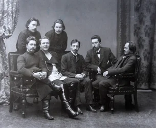 Russian author Maxim Gorky in the Sreda Wednesday literature group