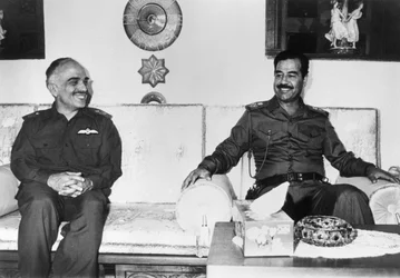 Saddam Hussein and King Hussein of Jordan, Iraq