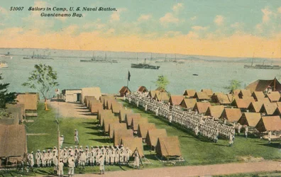 Sailors in Camp, US Naval Station, Guantanamo Bay, c1911