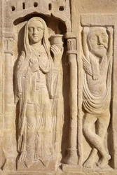 Saint Denis Basilica, Central Portal: The Wise Virgin, Saint-Denis, France