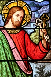 Saint Fargeau Church, Stained Glass Window, Jesus