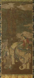 Sakyamuni on an Elephant, 16th-17th century