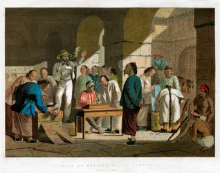 Sale of English Goods, Canton, 1858