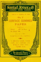 Samuel Jones & Company Gummed Paper Makers Advert, 1919