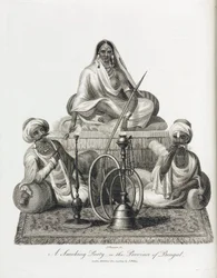 Smoking Scene in Bengal Province (India)