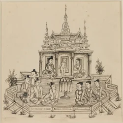 Scene from the Vessantara Jataka, c1880
