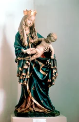 Schone Madonna, Painted Statue, from the Pfarrkirche, Bad Aussee, Austria