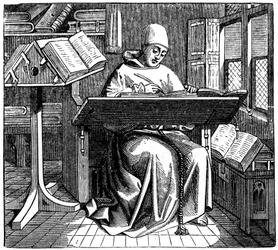 Scribe or Copyist, 15th Century, 1870