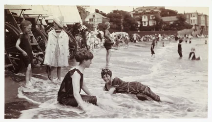 Sea bathing, Broadstairs, Kent, c 1913
