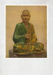 Seated Figure of a Lohan - Tang Dynasty, 7th to 10th Century AD