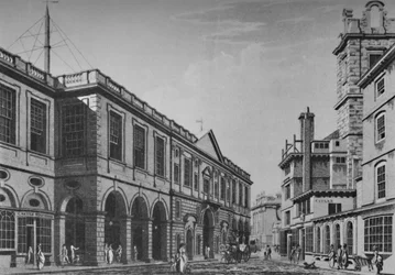 Second Royal Exchange, North Front, in 1798. Showing Exterior of Lloyd