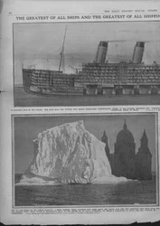 Sectional Diagram of the Titanic, and Iceberg, April 20, 1912