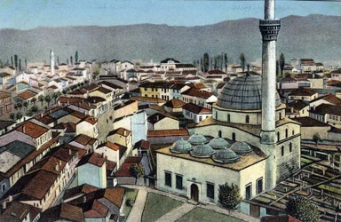 Serbia, Monastir: view of a mosque, Monastir is now called Bitola and is located in Macedonia - Postcard 1914-1918