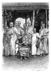 Singhalese Buddhist Priests, Sri Lanka, 1895